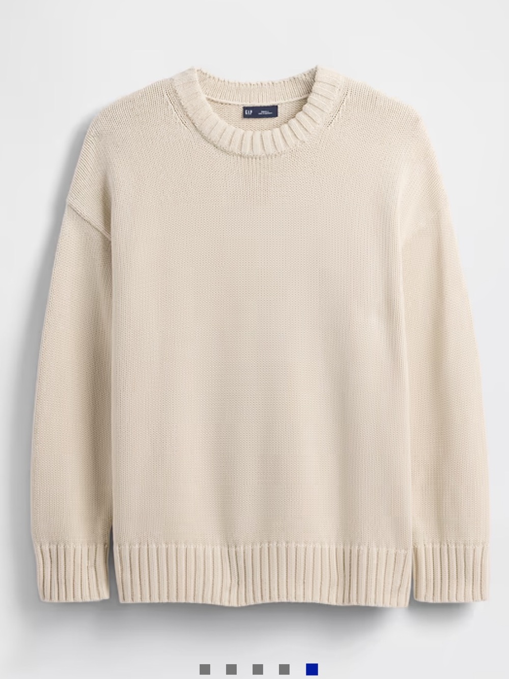 GAP 100% Cotton Oversized Sweater in Chino Beige XL
